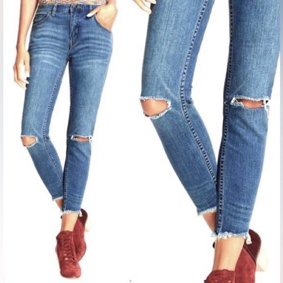 MADEWELL SKINNY SKINNY DISTRESSED JEANS SIZE 27 - Picture 1 of 8